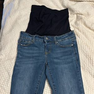 Blanqi over belly skinny maternity jeans